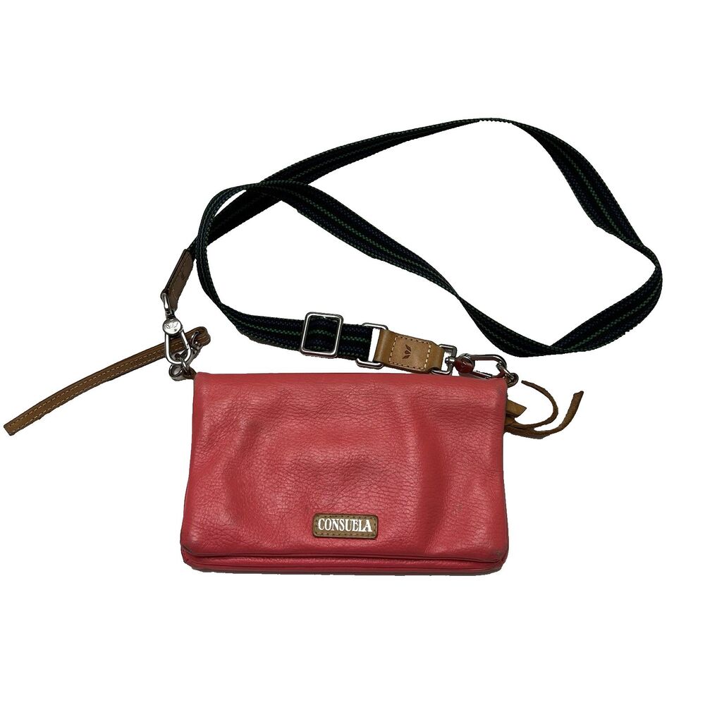 Consuela Maren Uptown Crossbody Purse Handbag Foldover Magnetic Coral Pink